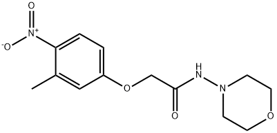 2-(3-methyl-4-nitrophenoxy)-N-morpholin-4-ylacetamide Struktur