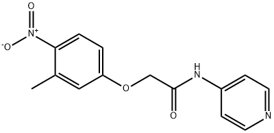 2-(3-methyl-4-nitrophenoxy)-N-pyridin-4-ylacetamide Struktur