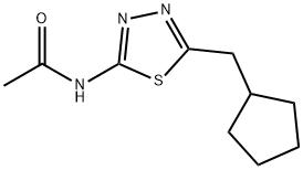 N-[5-(cyclopentylmethyl)-1,3,4-thiadiazol-2-yl]acetamide Struktur