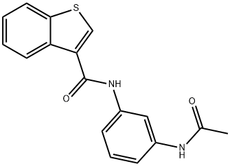 N-(3-acetamidophenyl)-1-benzothiophene-3-carboxamide Struktur