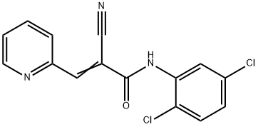 (E)-2-cyano-N-(2,5-dichlorophenyl)-3-pyridin-2-ylprop-2-enamide Struktur