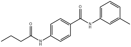 4-(butanoylamino)-N-(3-methylphenyl)benzamide Struktur