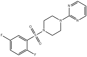 2-[4-(2,5-difluorophenyl)sulfonylpiperazin-1-yl]pyrimidine Struktur