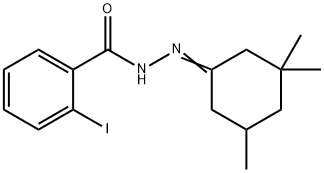 2-iodo-N-[(E)-(3,3,5-trimethylcyclohexylidene)amino]benzamide Struktur