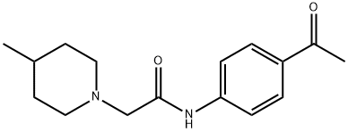 N-(4-acetylphenyl)-2-(4-methylpiperidin-1-yl)acetamide Structure