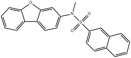 N-dibenzofuran-3-yl-N-methylnaphthalene-2-sulfonamide Struktur