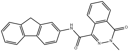 N-(9H-fluoren-2-yl)-3-methyl-4-oxophthalazine-1-carboxamide Struktur