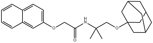 N-[1-(1-adamantyloxy)-2-methylpropan-2-yl]-2-naphthalen-2-yloxyacetamide Struktur