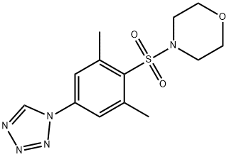 4-[2,6-dimethyl-4-(tetrazol-1-yl)phenyl]sulfonylmorpholine Struktur