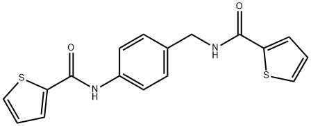 N-[[4-(thiophene-2-carbonylamino)phenyl]methyl]thiophene-2-carboxamide Struktur