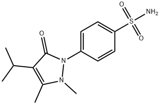 4-(2,3-dimethyl-5-oxo-4-propan-2-ylpyrazol-1-yl)benzenesulfonamide Struktur