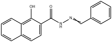 N-[(E)-benzylideneamino]-1-hydroxynaphthalene-2-carboxamide Struktur