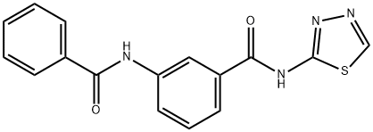 3-benzamido-N-(1,3,4-thiadiazol-2-yl)benzamide Struktur