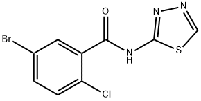 5-bromo-2-chloro-N-(1,3,4-thiadiazol-2-yl)benzamide Struktur