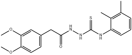 1-[[2-(3,4-dimethoxyphenyl)acetyl]amino]-3-(2,3-dimethylphenyl)thiourea Struktur