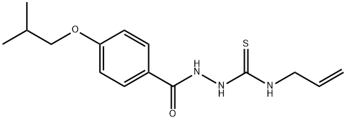 1-[[4-(2-methylpropoxy)benzoyl]amino]-3-prop-2-enylthiourea Struktur