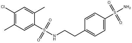 4-chloro-2,5-dimethyl-N-[2-(4-sulfamoylphenyl)ethyl]benzenesulfonamide Struktur