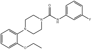 4-(2-ethoxyphenyl)-N-(3-fluorophenyl)piperazine-1-carboxamide Struktur