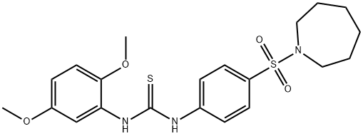 1-[4-(azepan-1-ylsulfonyl)phenyl]-3-(2,5-dimethoxyphenyl)thiourea Struktur