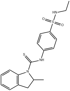 N-[4-(ethylsulfamoyl)phenyl]-2-methyl-2,3-dihydroindole-1-carbothioamide Struktur