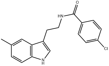 4-chloro-N-[2-(5-methyl-1H-indol-3-yl)ethyl]benzamide Struktur