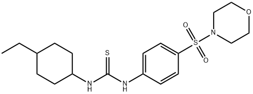 1-(4-ethylcyclohexyl)-3-(4-morpholin-4-ylsulfonylphenyl)thiourea Struktur