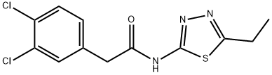 2-(3,4-dichlorophenyl)-N-(5-ethyl-1,3,4-thiadiazol-2-yl)acetamide Struktur