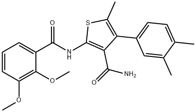 2-[(2,3-dimethoxybenzoyl)amino]-4-(3,4-dimethylphenyl)-5-methylthiophene-3-carboxamide Struktur