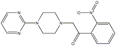 2-(2-nitrophenyl)-1-(4-pyrimidin-2-ylpiperazin-1-yl)ethanone Struktur