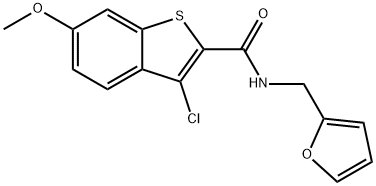 3-chloro-N-(furan-2-ylmethyl)-6-methoxy-1-benzothiophene-2-carboxamide Struktur