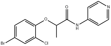 2-(4-bromo-2-chlorophenoxy)-N-pyridin-4-ylpropanamide Struktur