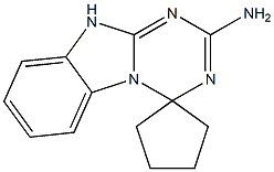 spiro[10H-[1,3,5]triazino[1,2-a]benzimidazole-4,1'-cyclopentane]-2-amine Struktur