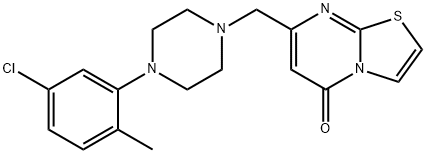 7-[[4-(5-chloro-2-methylphenyl)piperazin-1-yl]methyl]-[1,3]thiazolo[3,2-a]pyrimidin-5-one Struktur