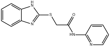 2-(1H-benzimidazol-2-ylsulfanyl)-N-pyridin-2-ylacetamide Struktur