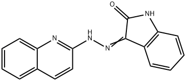 3-(2-quinolin-2-ylhydrazinyl)indol-2-one Struktur