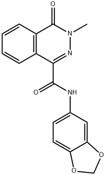 N-(1,3-benzodioxol-5-yl)-3-methyl-4-oxophthalazine-1-carboxamide Struktur