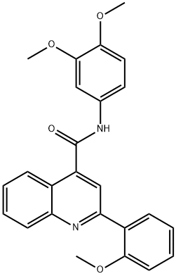 N-(3,4-dimethoxyphenyl)-2-(2-methoxyphenyl)quinoline-4-carboxamide Struktur