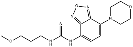 1-(3-methoxypropyl)-3-(4-morpholin-4-yl-2,1,3-benzoxadiazol-7-yl)thiourea Struktur