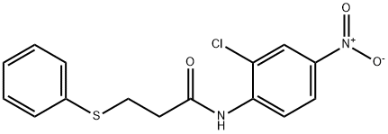 N-(2-chloro-4-nitrophenyl)-3-phenylsulfanylpropanamide Struktur