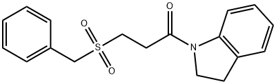 3-benzylsulfonyl-1-(2,3-dihydroindol-1-yl)propan-1-one Struktur