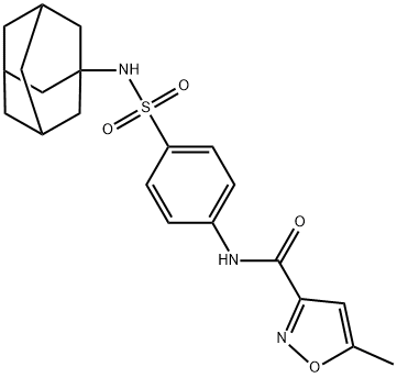 N-[4-(1-adamantylsulfamoyl)phenyl]-5-methyl-1,2-oxazole-3-carboxamide Struktur