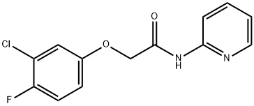 2-(3-chloro-4-fluorophenoxy)-N-pyridin-2-ylacetamide Struktur