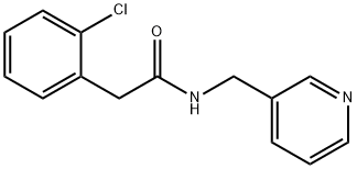 2-(2-chlorophenyl)-N-(pyridin-3-ylmethyl)acetamide Struktur