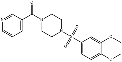 [4-(3,4-dimethoxyphenyl)sulfonylpiperazin-1-yl]-pyridin-3-ylmethanone Struktur