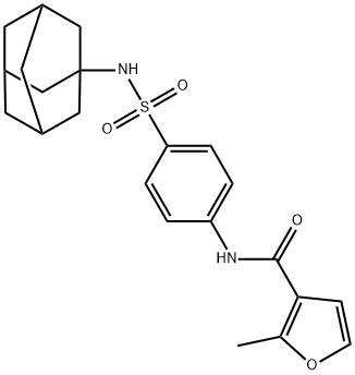 N-[4-(1-adamantylsulfamoyl)phenyl]-2-methylfuran-3-carboxamide Struktur