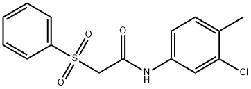 2-(benzenesulfonyl)-N-(3-chloro-4-methylphenyl)acetamide Struktur