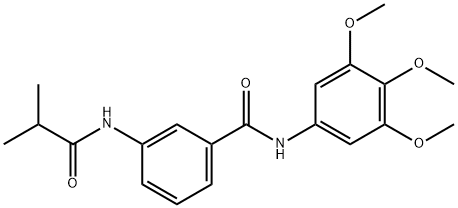 3-(2-methylpropanoylamino)-N-(3,4,5-trimethoxyphenyl)benzamide Struktur