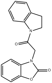 3-[2-(2,3-dihydroindol-1-yl)-2-oxoethyl]-1,3-benzoxazol-2-one Struktur