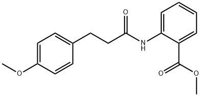 methyl 2-[3-(4-methoxyphenyl)propanoylamino]benzoate Struktur