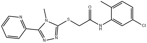 N-(5-chloro-2-methylphenyl)-2-[(4-methyl-5-pyridin-2-yl-1,2,4-triazol-3-yl)sulfanyl]acetamide Struktur